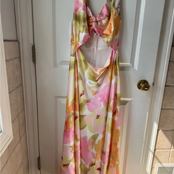 chinese dress ladies Emily Maxi Dress Pink Floral main image 1